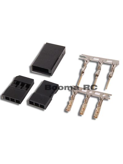 AR PROLINE SERVO TERMINALS (JR/FUTABA) WITH SAFETY CLIP GOLD PLATED (5 PACK)